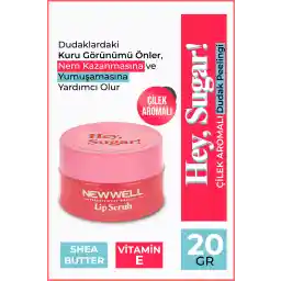 New Well Hey Sugar! Çilek Aromalı Dudak Peelingi 20gr