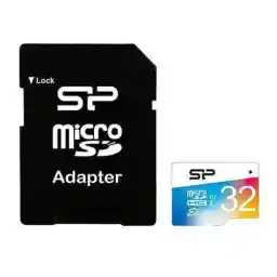 کارت حافظه microSDHC سیلیکون پاور مدل Color Elite کلاس 10 با آداپتور 32 گیگابایت Silicon Power Color Elite UHS-I U1 Class 10 85MBp