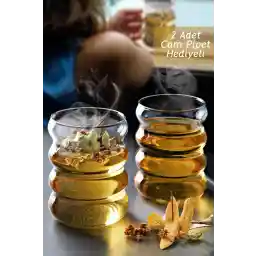 کوکتل Nandy Home 2Pcs باریک مدل بوروسیلیکات و لیوان قهوه سرد-گرم با نی 350 میلی لیتر