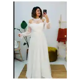 لباس عروسی تول سفید اینجاست