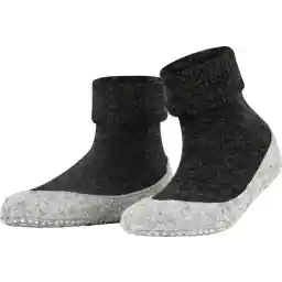 FALKE Cosyshoe antislip noppen merinowol huissokken pantoffels dames grijs - Maat 37-38