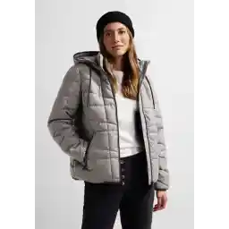 Cecil Melange Padded Jacket Dames Jas - kleur Grey Melange - Maat xl