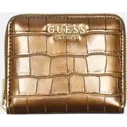 Guess Laurel SLG Small Zip Around Dames Ritsportemonnee - برنز - تک سایز
