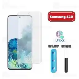 پک 2 تایی محافظ صفحه شیشه ای تمام صفحه و خمیده یو وی Samsung Galaxy S20 Baseus SGSAS20 UV Samsung Galaxy S20 Baseus SGSAS20 UV