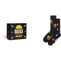 Happy Socks giftbox 2P sokken blast off burger zwart - 36-40
