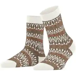 FALKE Christmas Eve warme dikke merinowol viscose kasjmier sokken dames wit - Maat 39-42