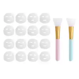 قرص ماسک ورقه ای صورت چیکا مدل badonya173 بسته 16 عددی به همراه قلم ماسک بسته 2 عددی