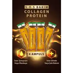 Motto Plus Professional Multivitamin Collagen - Protein Emergency Recovery Hair Treatment 4x10ml 4 آمپول