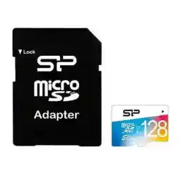 کارت حافظه micro سیلیکون پاور Color Elite کلاس 10 همراه با آداپتور 128 گیگابایت Silicon Power Color Elite UHS-I U1 Class 10