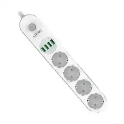 چند راهی برق 4 خانه الدینیو مدل SE4432 طول 2 متر Ldinio SE4432 Electronic Protector 2 m