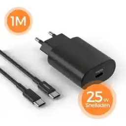 شارژر 25 واتی Wurk - شارژر سریع مناسب سامسونگ - شارژر سریع شارژ سریع - کابل USB-C 1M - مشکی