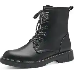 آستر نرم MARCO TOZZI MT, Feel Me - کفی Dames Lace Boot Flat - BLACK/WHITE - Maat 40