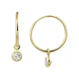 Marie Celeste oorringen zirkonia - 11.5 mm - Goud