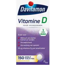 داویتامون ویتامین دی بزرگسال - ویتامین D3 بزرگسالان - قرص ذوب 150 عدد