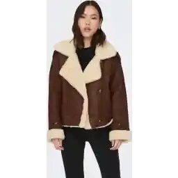 ژاکت جیر چسبیده فقط جاس Onlylva Faux Seede Cc 15293012 Toasted Coconut Dames Maat - S