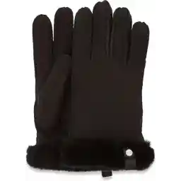 UGG Shorty W/ Leather Trim Dames Handschoenen - Black - Maat S