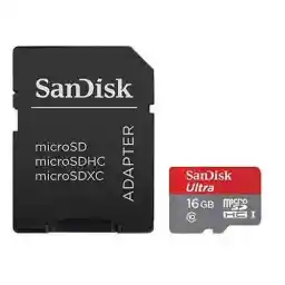 کارت حافظه microSDHC سن دیسک مدل Ultra کلاس 10 با آداپتور -16 گیگابایت SanDisk Ultra UHS-I U1 Class 10 80MBps microSDHC
