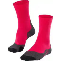 FALKE TK2 Wandelsokken anti blaren, medium padding merinowol sportsokken dames rood - Maat 37-38
