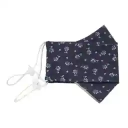 ماسک پارچه ای چهار لایه طرح جین تیره گلدار آپامه