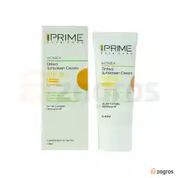 کرم ضد آفتاب فاقد چربی پریم SPF60 رنگ بژ روشن مناسب پوست مختلط تا چرب 40 میل