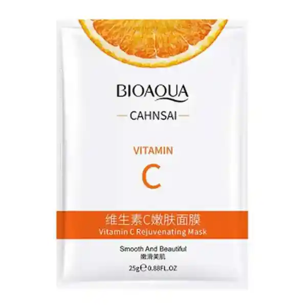 ماسک جوان کننده صورت بیوآکوا Bioaqua حاوی ویتامین C وزن 25 گرم