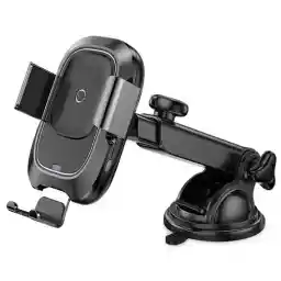 پایه نگهدارنده و شارژ بی سیم خودرو بیسوس مدل BASEUS B01 BASEUS B01 Smart Vehicle Bracket Wireless Charger Adsorption