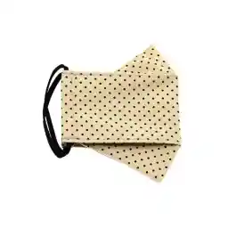 ماسک پارچهای چهارلایه طرح خالدار کرم تیره آپامه