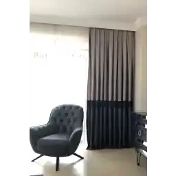 affordableperde میلانو پس زمینه پرده خاکستری آنتراسیت رنگ