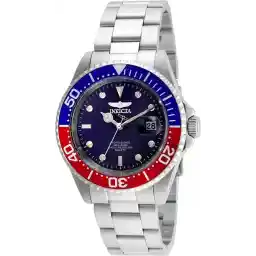 Invicta Pro Diver 24946 Heren Horloge - Waterdicht - Analoog - Quartz Uurwerk - Roestvrij Staal met blauwe Wijzerplaat - 40mm