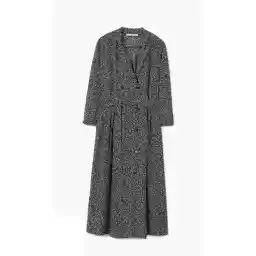 پیراهن نخی میدی زنانه - مانگو