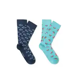 جوراب نخی ساق متوسط زنانه بسته 2 عددی - مانگو