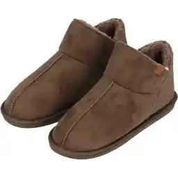 Apollo Pantoffels Dames - Boots Suede - Taupe - Maat 39/40 - Sloffen Hoog Model - Harde zool met grip