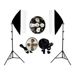 کیت دو شاخه هولدر 5 لامپ سرامیکی Diamond Continuous Lighting 5 Lamps + لامپ