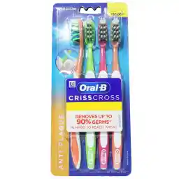 مسواک اورال-بی مدل ANTI-PLAQUE با برس متوسط بسته 4 عددی