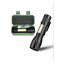 Kenko Ultra Güçlü Usb Şarjlı El Feneri 2500 Lumen 5w Cob Led Avcılık Kamp Feneri Deprem Çantalık Fener