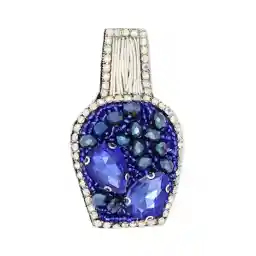 سنجاق سینه دست ساز لاک آبی روژا