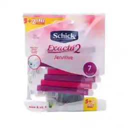 تیغ اصلاح زنانه 2 تیغه مدل Exacta 2 پوست حساس 7 عددی شیک