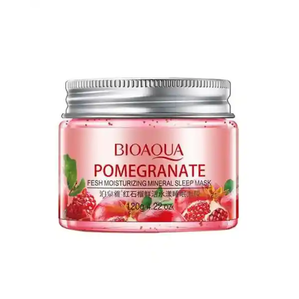 ماسک مرطوب کننده و آبرسان صورت مخصوص شب بیوآکوا Bioaqua حاوی عصاره انار 120 گرم