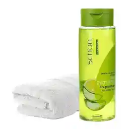 پک شامپو بدن آلوئهورا و لیمو همراه با حوله و هولدر شون