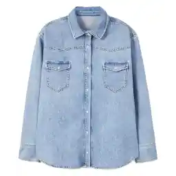 شومیز جین آستین بلند زنانه - مانگو