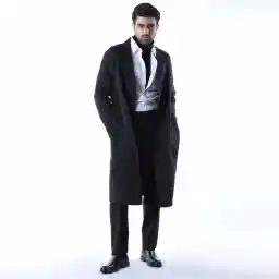 پالتو پشمی بلند مردانه - مانگو