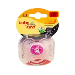 پستانک النا شب تاب ارتودنسی طرح ستاره سایز 1 (0 تا 6 ماه) بیبی لند