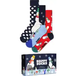 جوراب شاد زنانه جوراب مردانه جعبه کادویی آدم برفی جوراب کریسمس بسته 3 - سایز 36-40