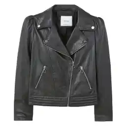 کاپشن چرم کوتاه زنانه - مانگو