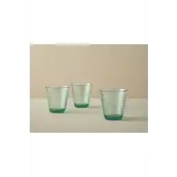 English Home Unique Cam 3'lü Meşrubat Bardağı 250 Ml Yeşil