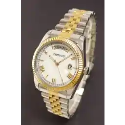 Ferrucci Takvimleri Aktif Sarı Beyaz Renk Çelik Kordon Orijinal Kadran Kadın Kol Saati FC.13024TM
