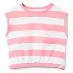 تی شرت نخی یقه گرد دخترانه - مانگو