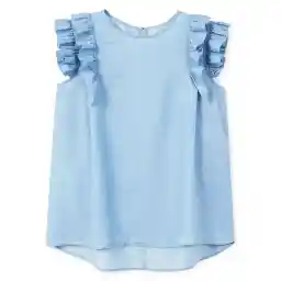 بلوز نخی آستین حلقه ای زنانه - مانگو