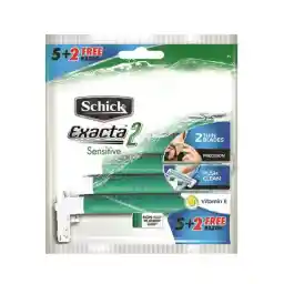 تیغ اصلاح مردانه 2 تیغه مدل Exacta 2 پوست حساس 7 عددی شیک