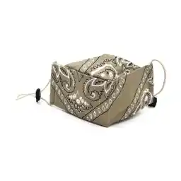 ماسک پارچه ای چهار لایه طرح بته جقه کرم آپامه